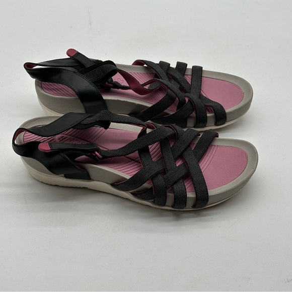 baretraps sandals size 10 M pink grey and black pre-owned - Picture 1 of 12